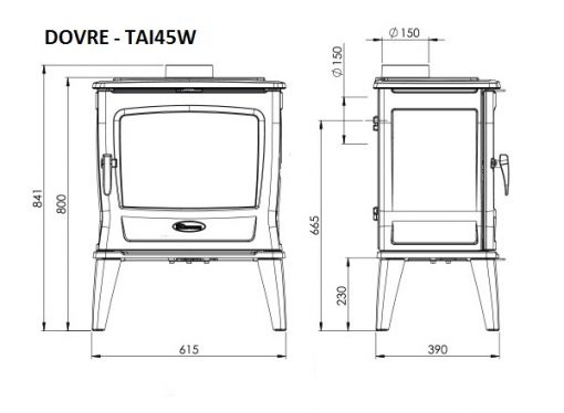 Dovre – Modern TAI45 Series Fireplace 2