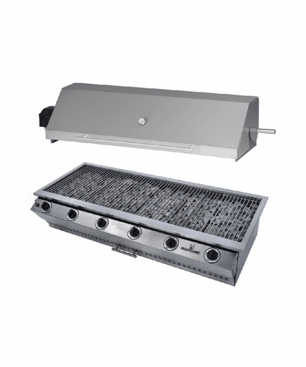 Chad-O-Chef Sizzler - 6 Burner Gas Braai (With Rotisserie Dome)