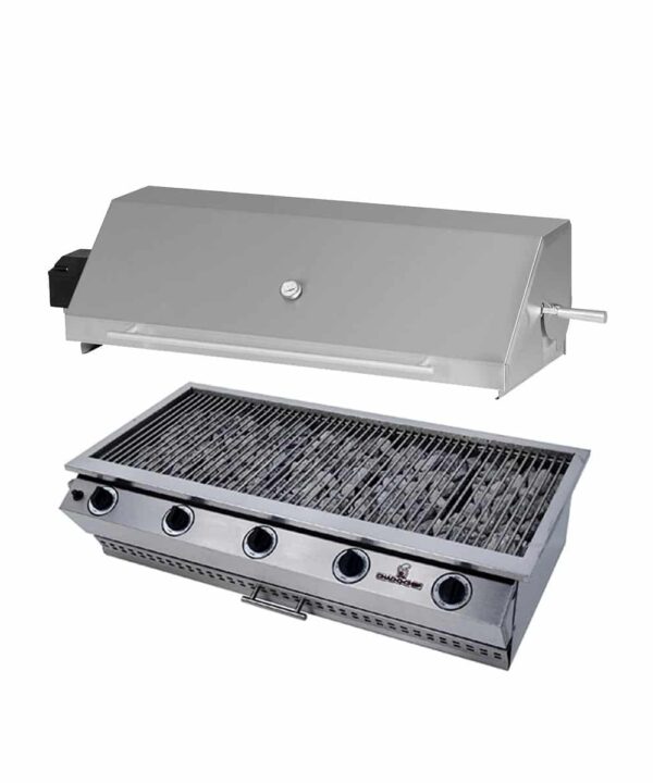 Chad-O-Chef Sizzler - 5 Burner Gas Braai (With Rotisserie Dome)