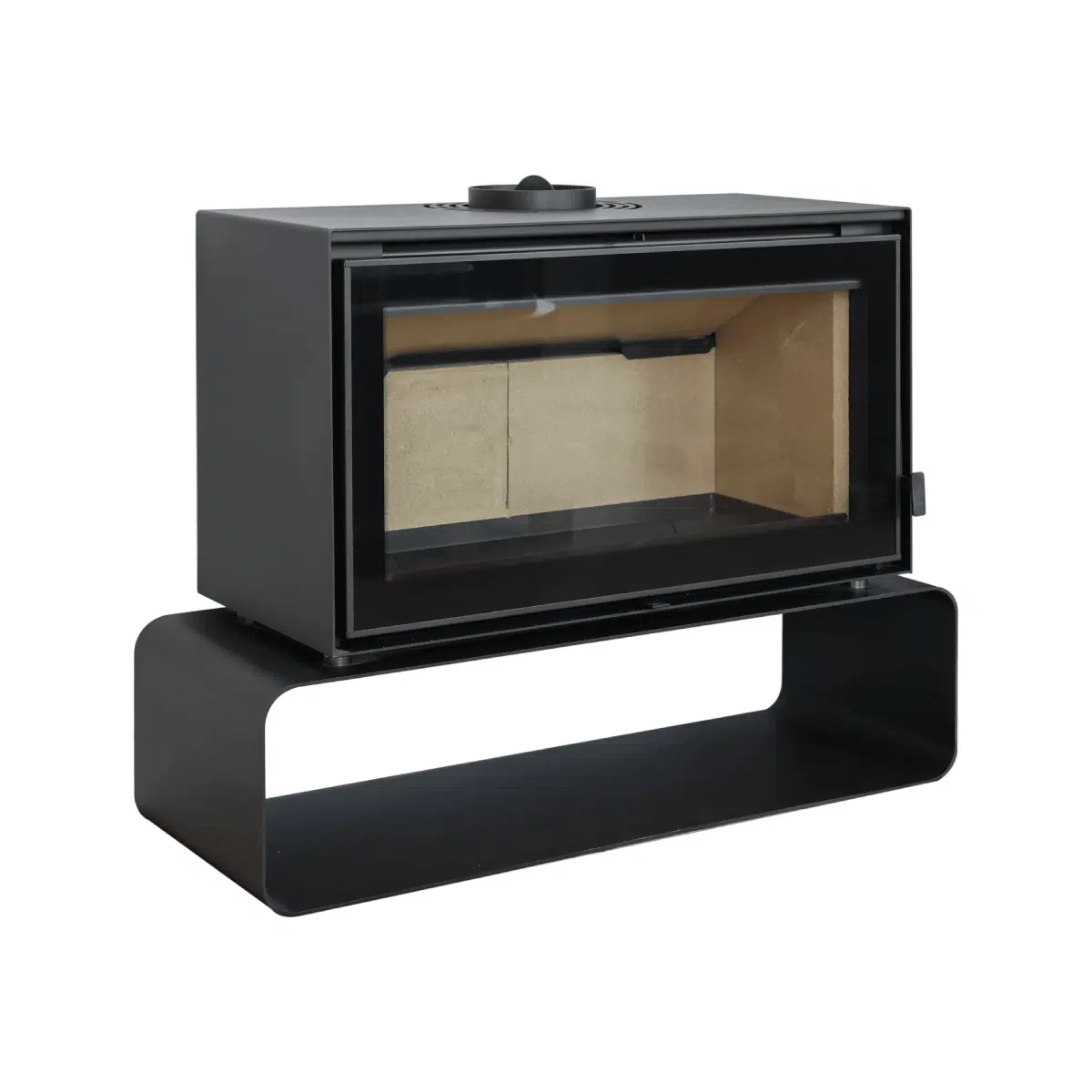 FLAMM I1000 – Closed Combustion Freestanding Fireplace on Log Base (14 - 17kW)