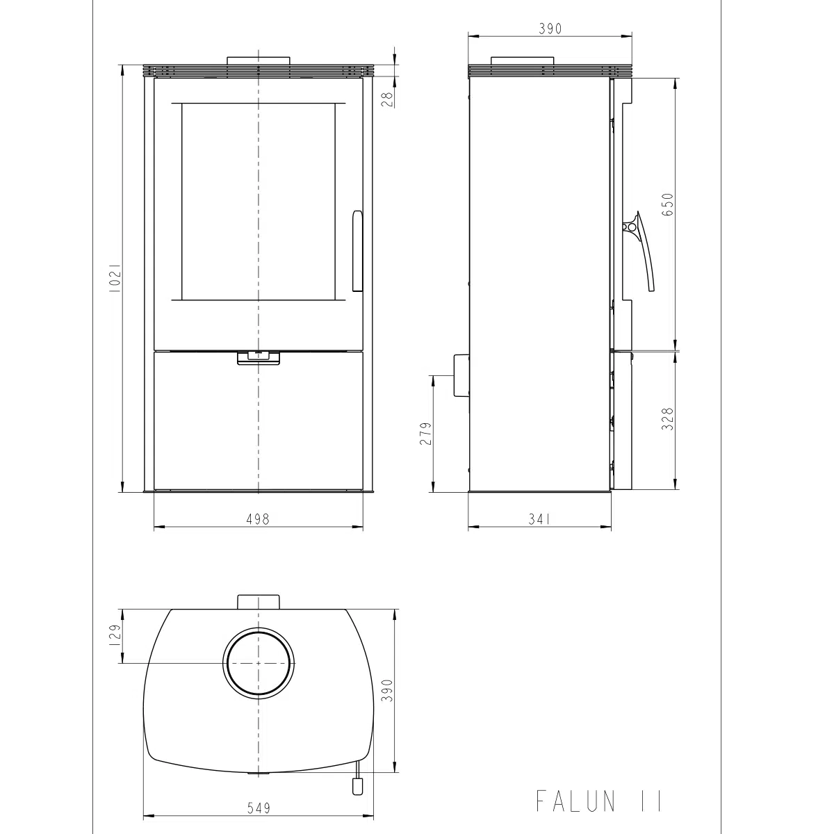THORMA - FALUN II BLACK Closed Combustion Fireplace - Image 2