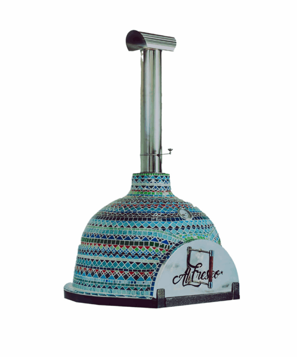 Al Fresco Festivo - Wood-fire Mosaic Pizza Oven (3-4 Pizzas) (optional Mobile Stand) - Moroccan Design