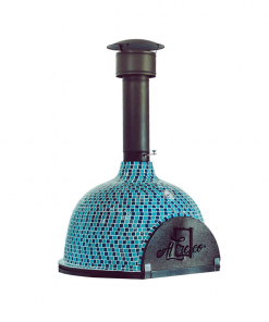 Al Fresco Grande - Wood-fire Mosaic Pizza Oven Mixed Squares Design (2-3pizzas) (optional Mobile Stand)
