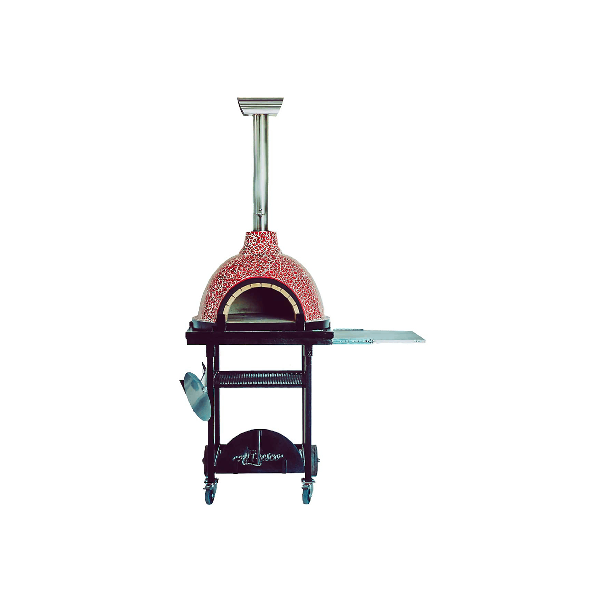 Al Fresco Festivo - Wood-fire Mosaic Pizza Oven (3-4 Pizzas) (optional Mobile Stand) - Designer Plain finish - Image 5