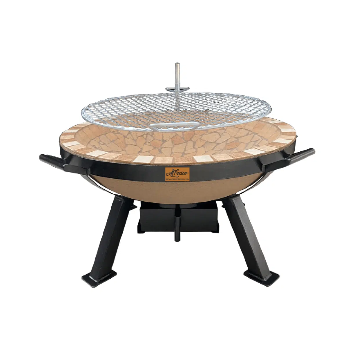 Al Fresco Fire Pit with Fire Braai Grid (Wood/Charcoal) - Image 3