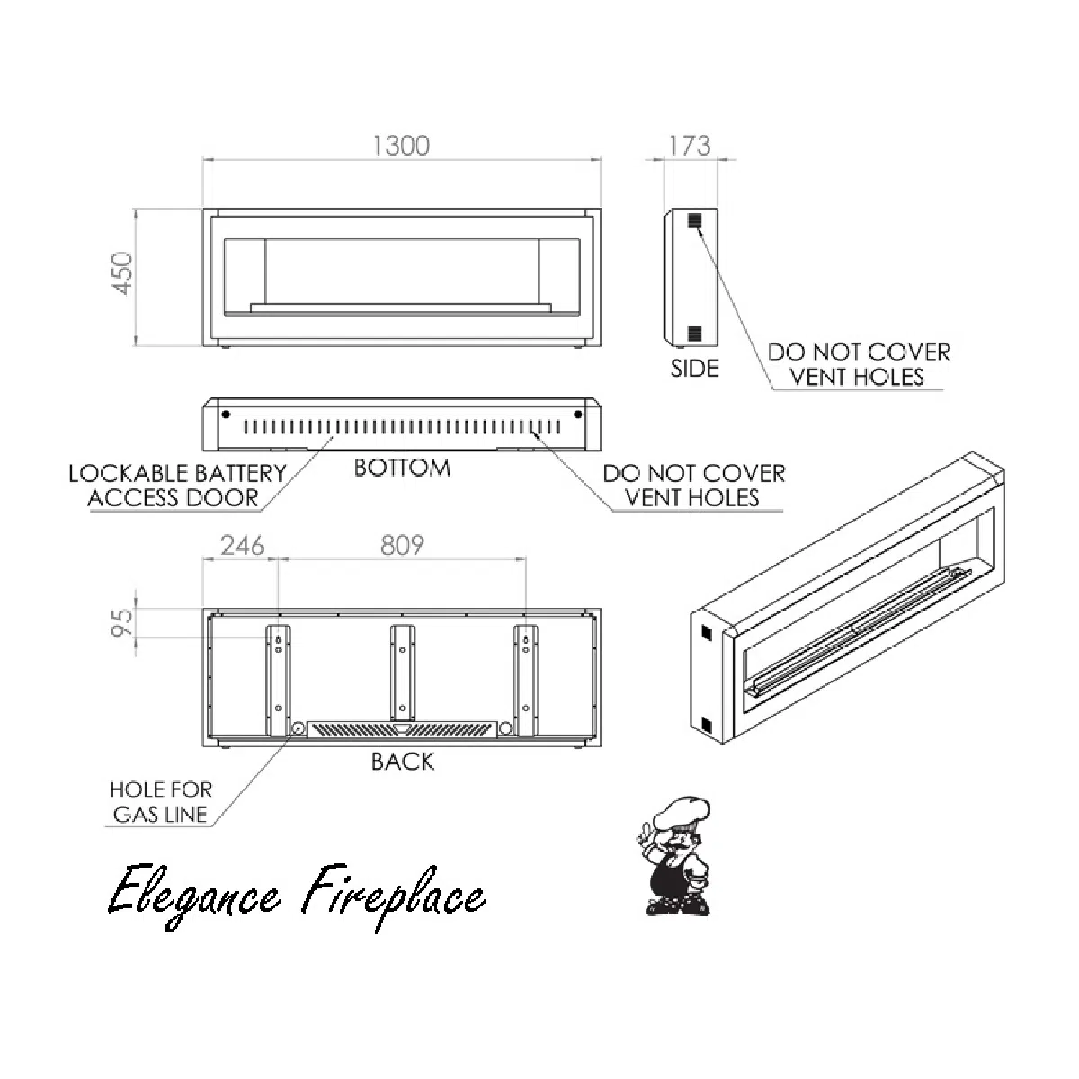 Chad-O-Chef Elegance Fireplace - Image 4