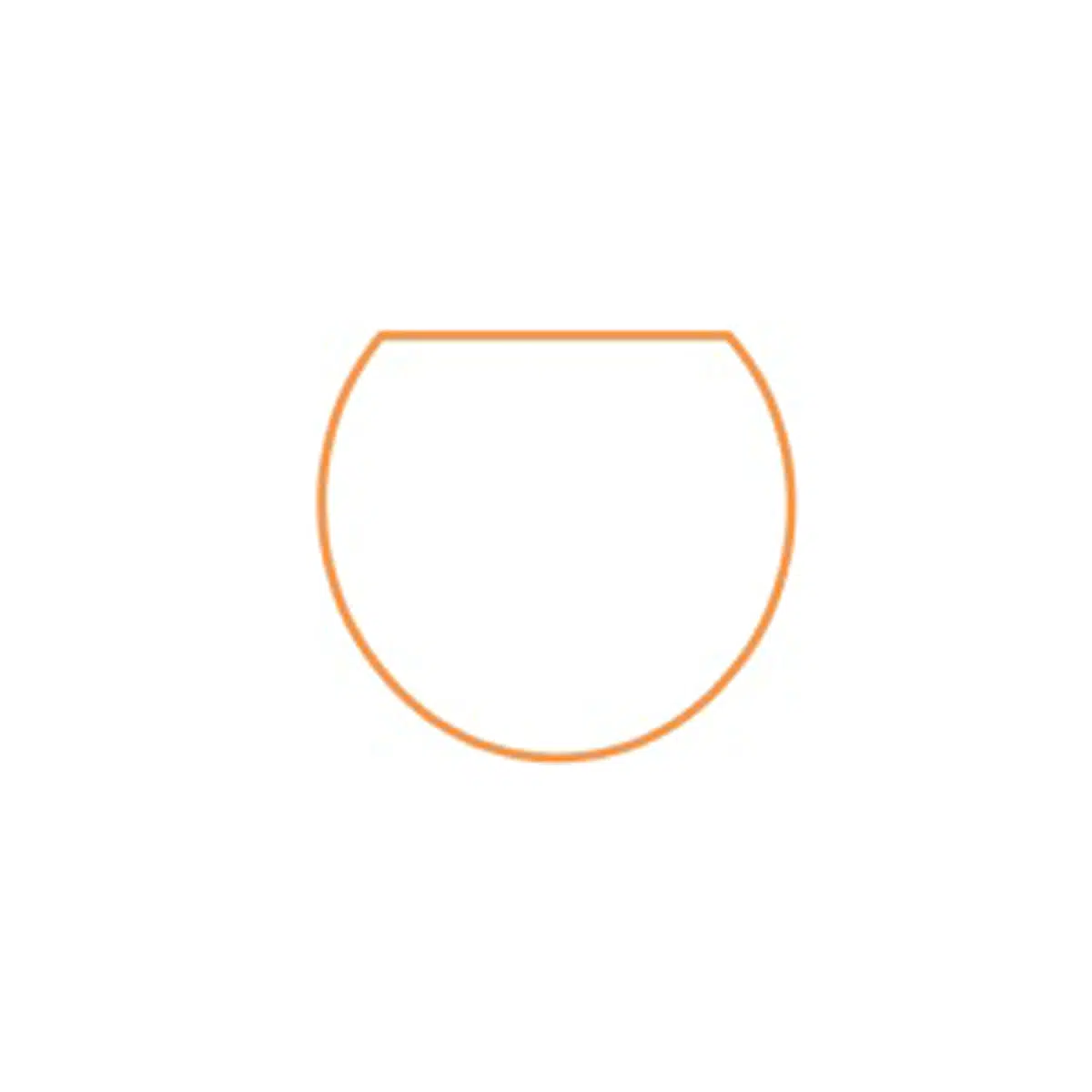 Glass Floorplates 8mm - Circle with Straight Edge 900mm X 600mm