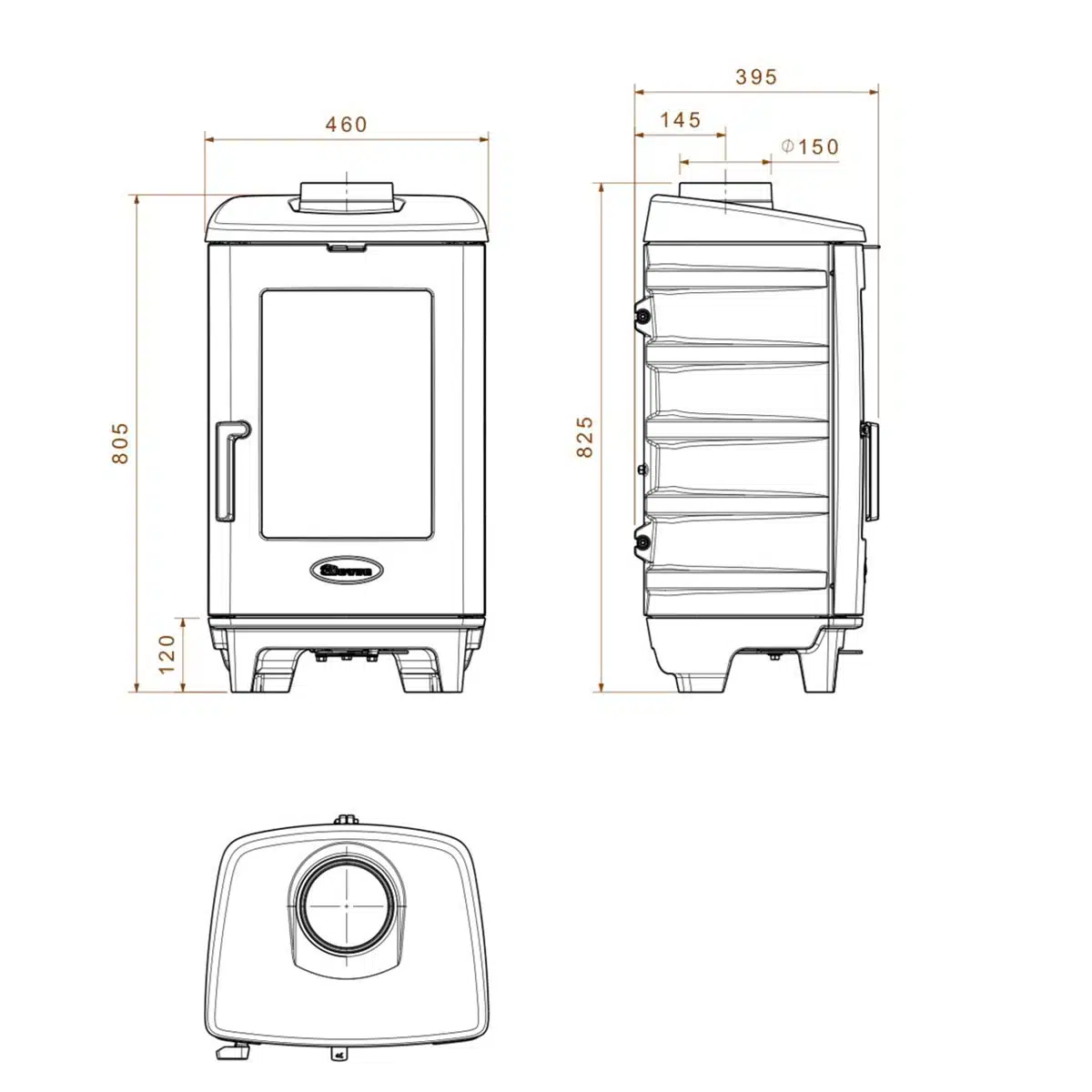 Dovre BRUT 200 Closed Combustion Cast Iron Fireplace - Image 2