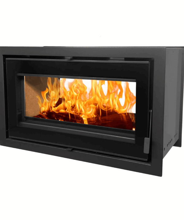 FLAMM 950 – Closed Combustion Double Sided Built-in Fireplace with Trim plate