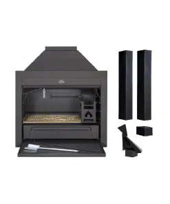 Homefires 1000 Super Deluxe Built-in Braai (Includes 2.4m Flue and Rotating Cowl) - SAVE!