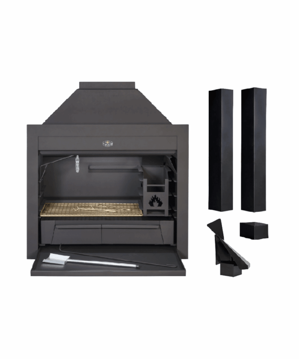Homefires 1000 Super Deluxe Built-in Braai (Includes 2.4m Flue and Rotating Cowl) - SAVE!