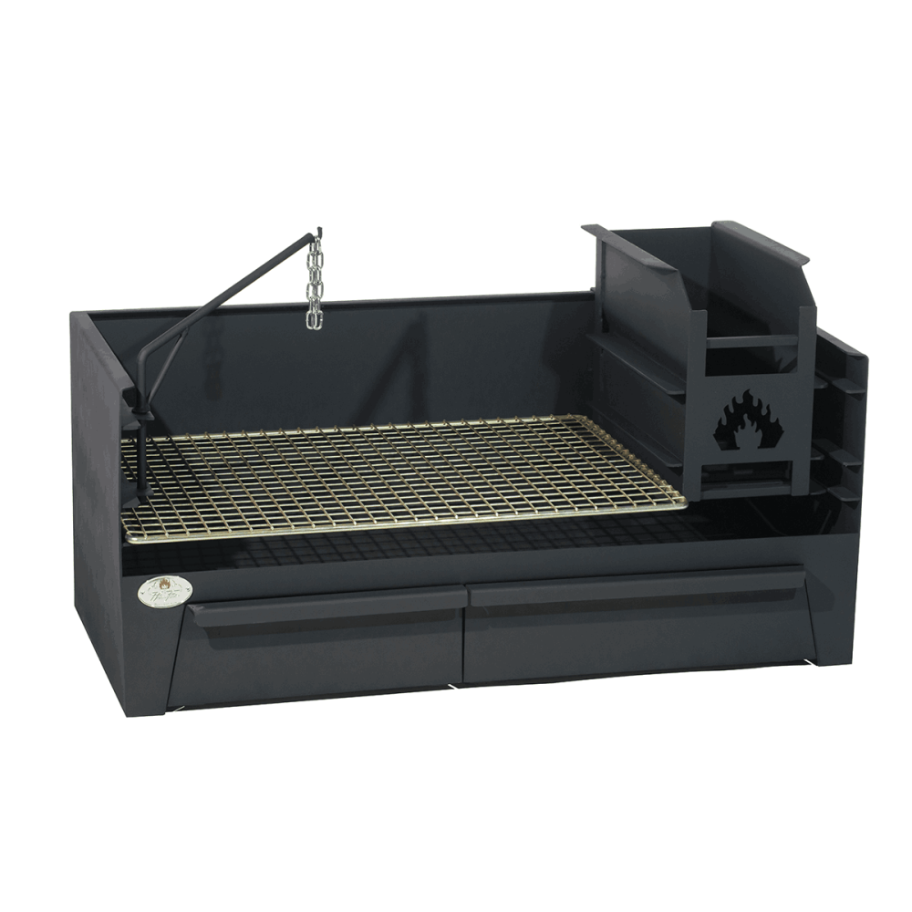 Homefires 1000 Table with ash lid and Drawers freestanding Braai