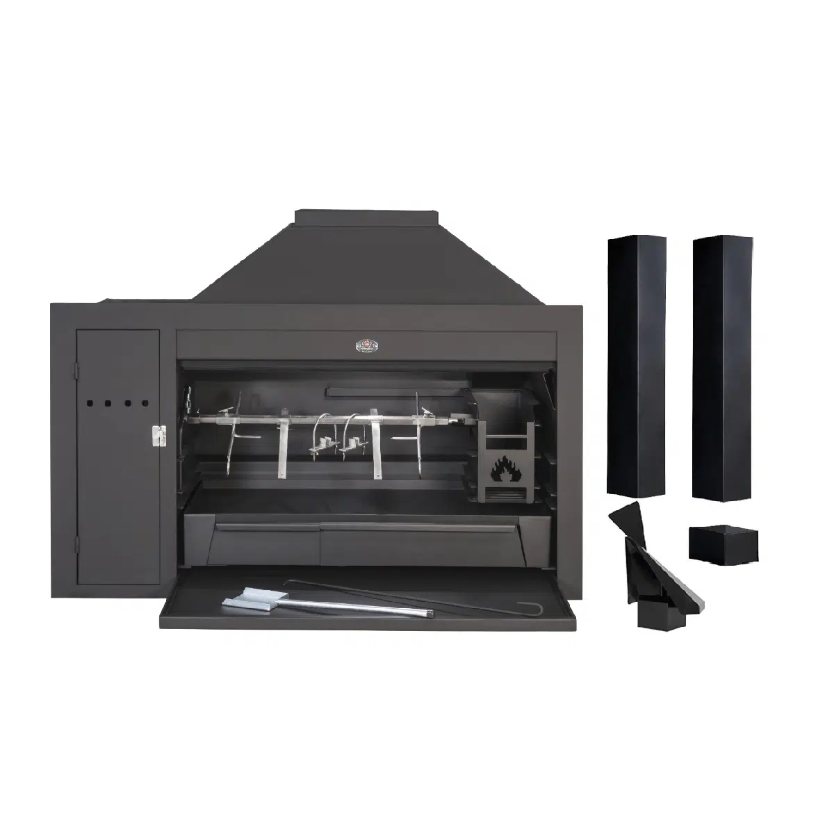 Homefires 1200 Super Deluxe Spit Built-in Braai (Includes 2.4m Flue and Rotating Cowl) - SAVE!