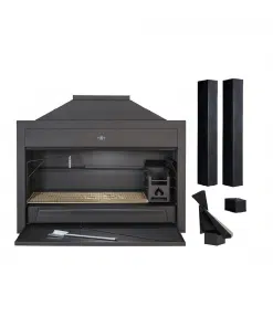 Homefires 1200 Super Deluxe Built-in Braai (Includes 2.4m Flue, slip-on Base and Rotating Cowl) - SAVE!