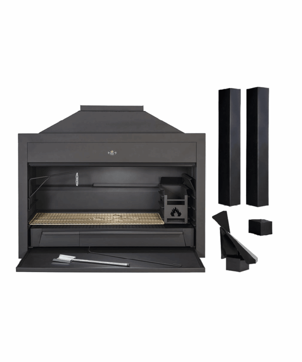 Homefires 1200 Super Deluxe Built-in Braai (Includes 2.4m Flue, slip-on Base and Rotating Cowl) - SAVE!