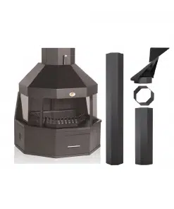 HomeFires Alpine 800 Wall Unit Freestanding Fireplace Complete