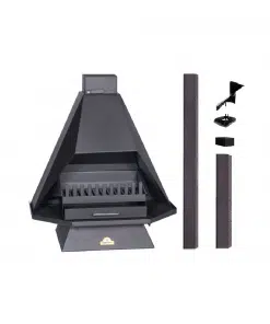 Homefires 800 Economaster Freestanding Fireplace Bundle