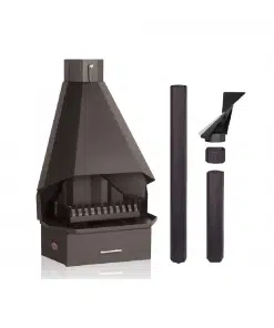 HomeFires 800 Freestanding Victorian Corner Unit