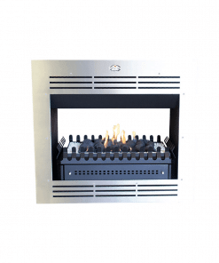 HomeFires Built-in 940 Double sided Stainless Steel faced Firebox Vent Free Fireplace