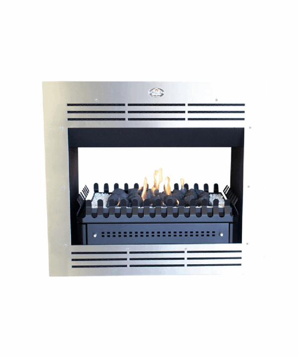 HomeFires Built-in 940 Double sided Stainless Steel faced Firebox Vent Free Fireplace