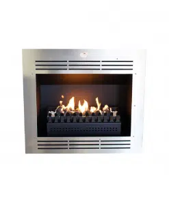 HomeFires Built-in 740 Firebox Vent Free Stainless Steel Face Fireplace