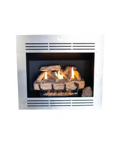 HomeFires Built-in 940 Firebox Vent Free Fireplace Stainless Steel Face