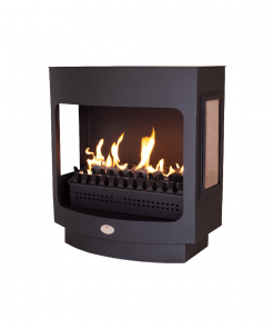 HomeFires Freestanding Maluti 760 Firebox Vent Free Fireplace with Side Glass
