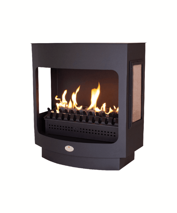 HomeFires Freestanding Maluti 760 Firebox Vent Free Fireplace with Side Glass