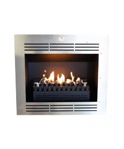 HomeFires Built-in 1090 Firebox Vent Free Stainless Steel Face Fireplace
