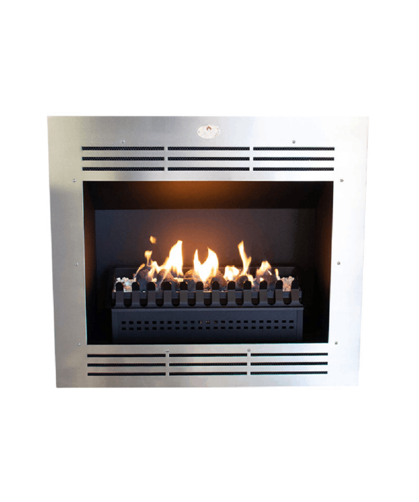 HomeFires Built-in 1090 Firebox Vent Free Stainless Steel Face Fireplace