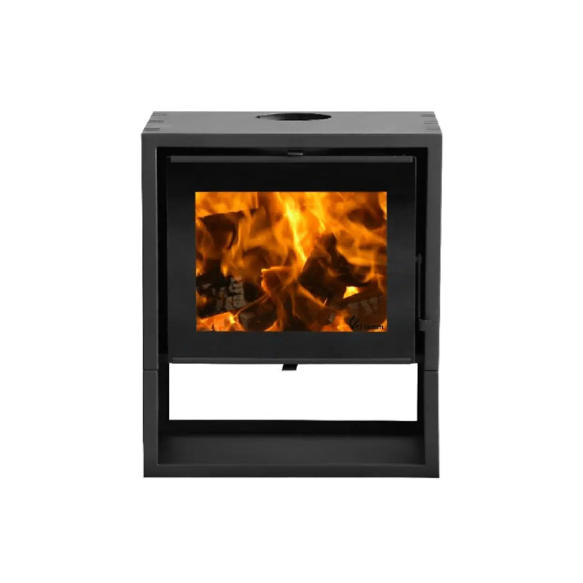 FLAMM 605 with Log Base – Closed Combustion Freestanding Fireplace