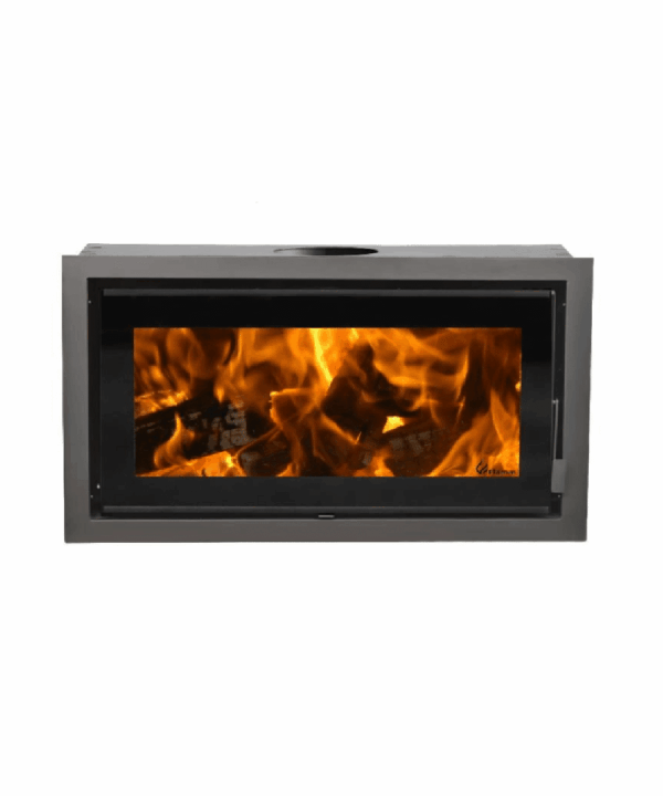FLAMM 950 – Closed Combustion Built-in Fireplace with Trim plate