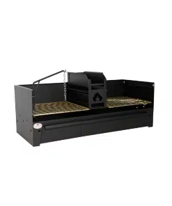 Homefires 1200 Table with Ash Lid and Warmer Drawer Combination freestanding Braai