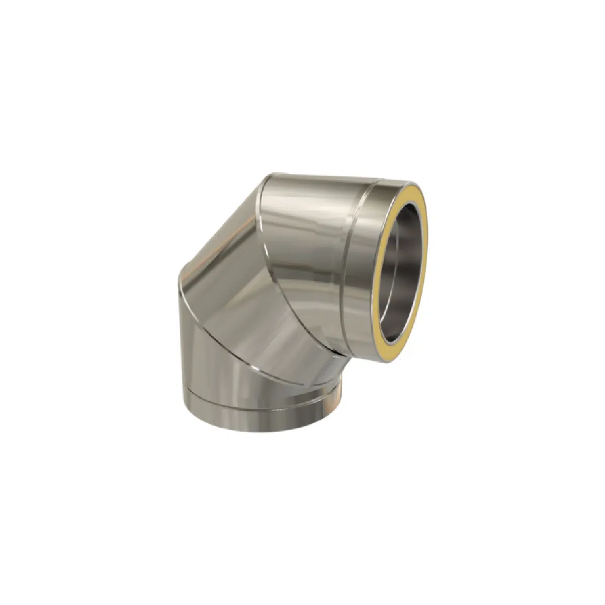 TECH 200/250 mm BEND 90 DEG S/S INSULATED