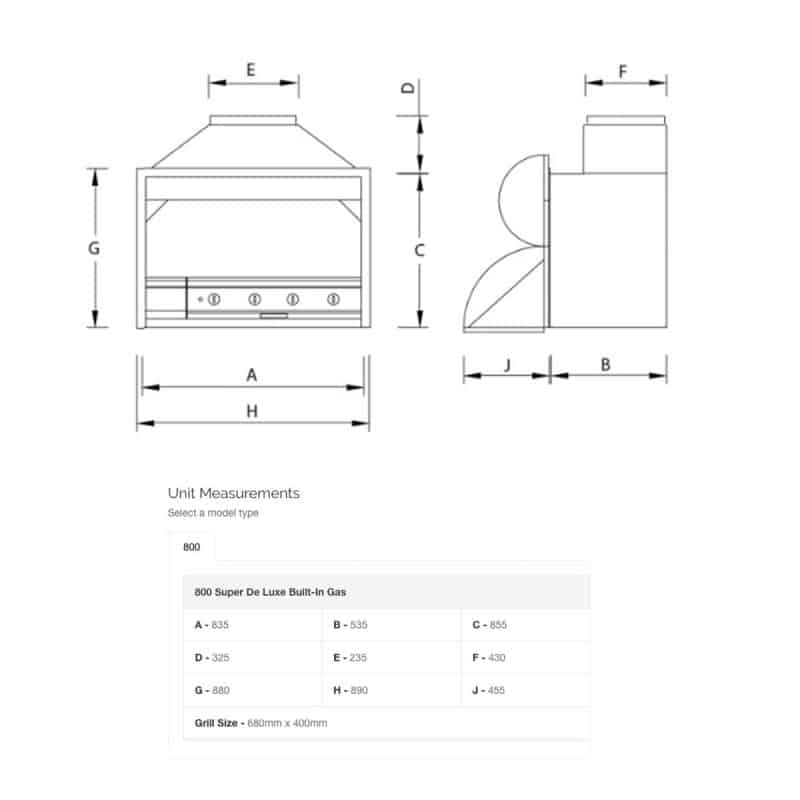 Homefires 800 Super Deluxe Builtin GAS Braai Braai Culture