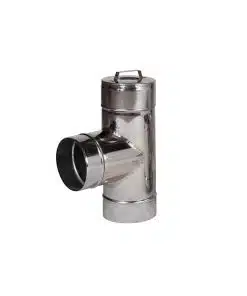 Homefires 150/210 mm T-PIECE 90 DEG S/S INSULATED