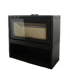 Jetmaster FIRESCAPE 1060 with Wood Box Slow Combustion Single Sided Freestanding Fireplace
