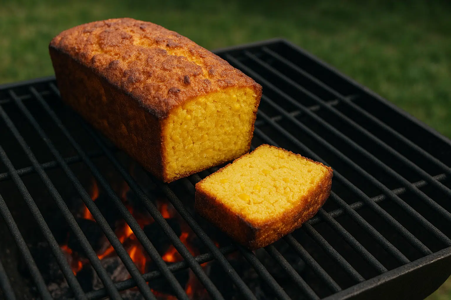mealie bread on the braai