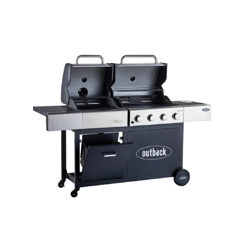 Outback Dual Fuel Braai 4 Burners Gascharcoal Braai Culture 2874