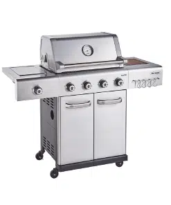 Outback JUPITER Hybrid Braai - 4 burners - Stainless Steel - Gas/Briquettes
