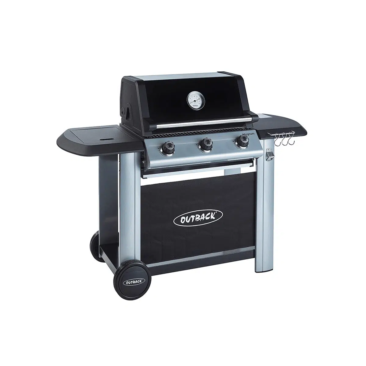 Outback MAGNUM Hybrid Multi-Cooking Surface Braai - 3 burners - Gas/Briquettes