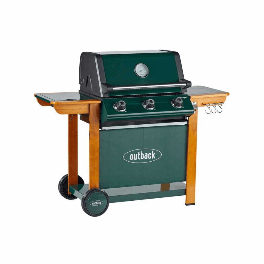 Outback RANGER Hybrid Multi-Cooking Surface Braai - 3 burners - Gas/Briquettes