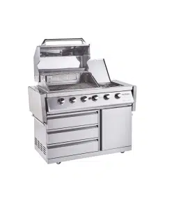 Outback SIGNATURE PRO Hybrid Braai - 4 burners - Stainless Steel - Gas/Briquettes