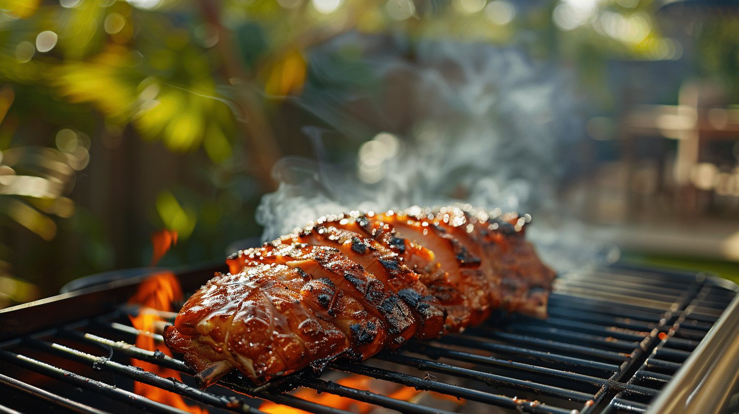 Smoked gammon braai bbq grill
